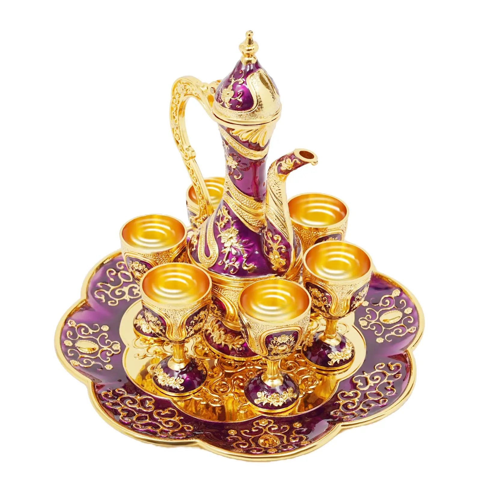 Turkish Tea Set with Glass Cups