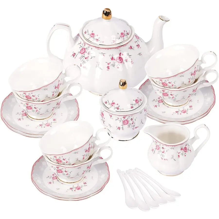 Pink Rose Vintage Tea Party Set