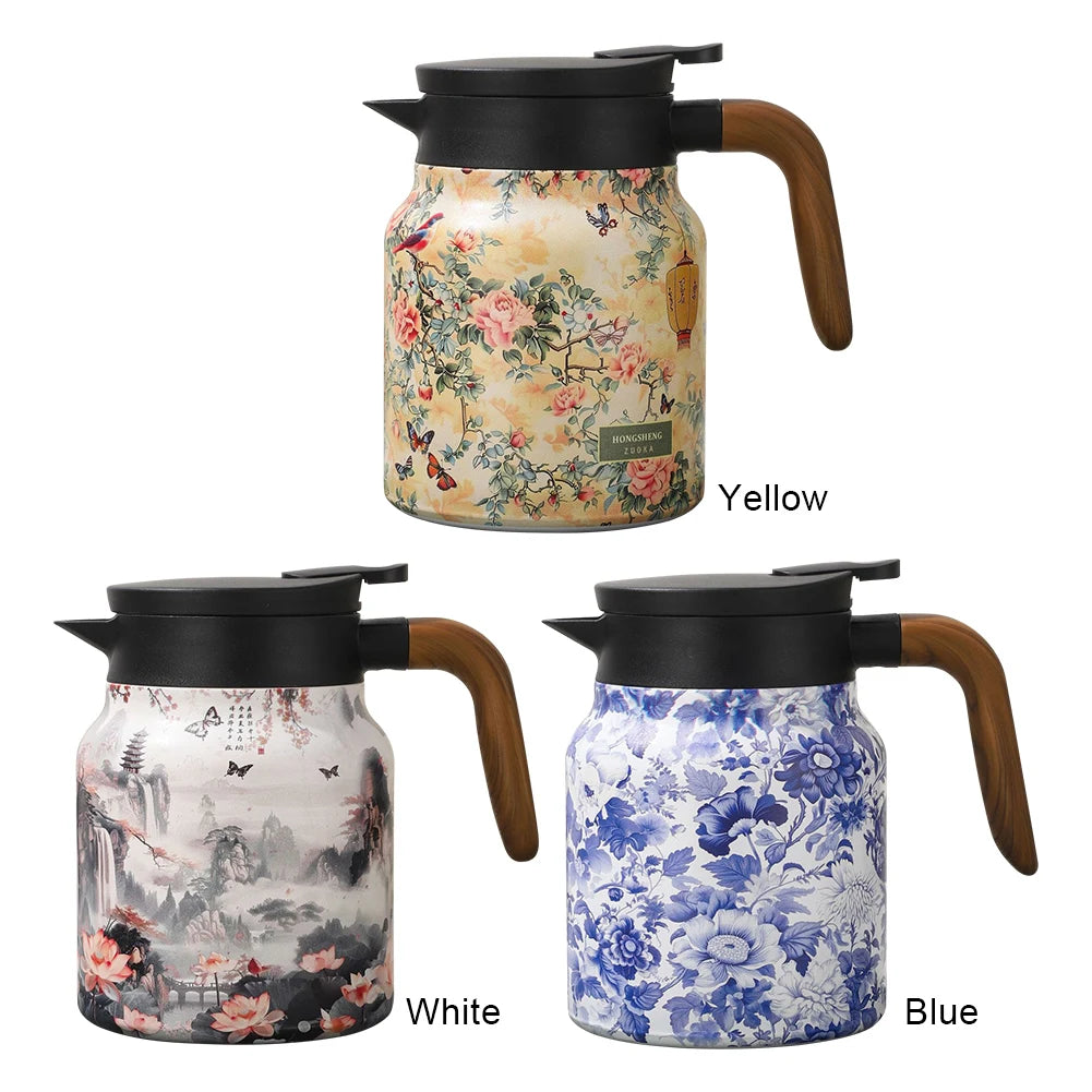 1000ml Insulated Floral Tea Kettle