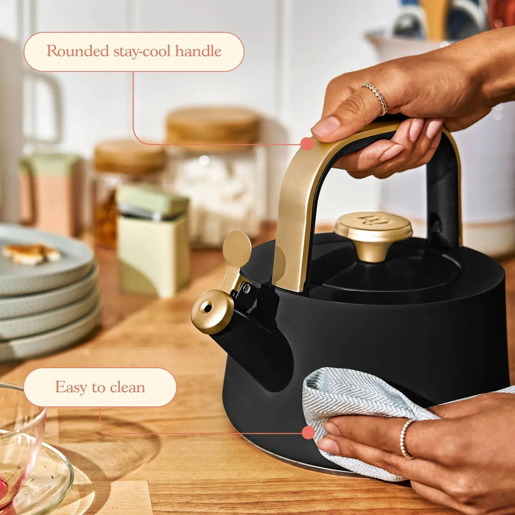 1.8L Black Ceramic Whistling Kettle
