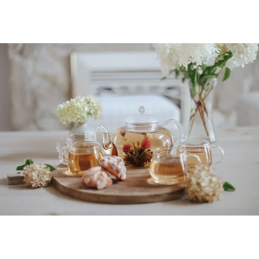 32oz Glass Teapot Set with 4 Cups