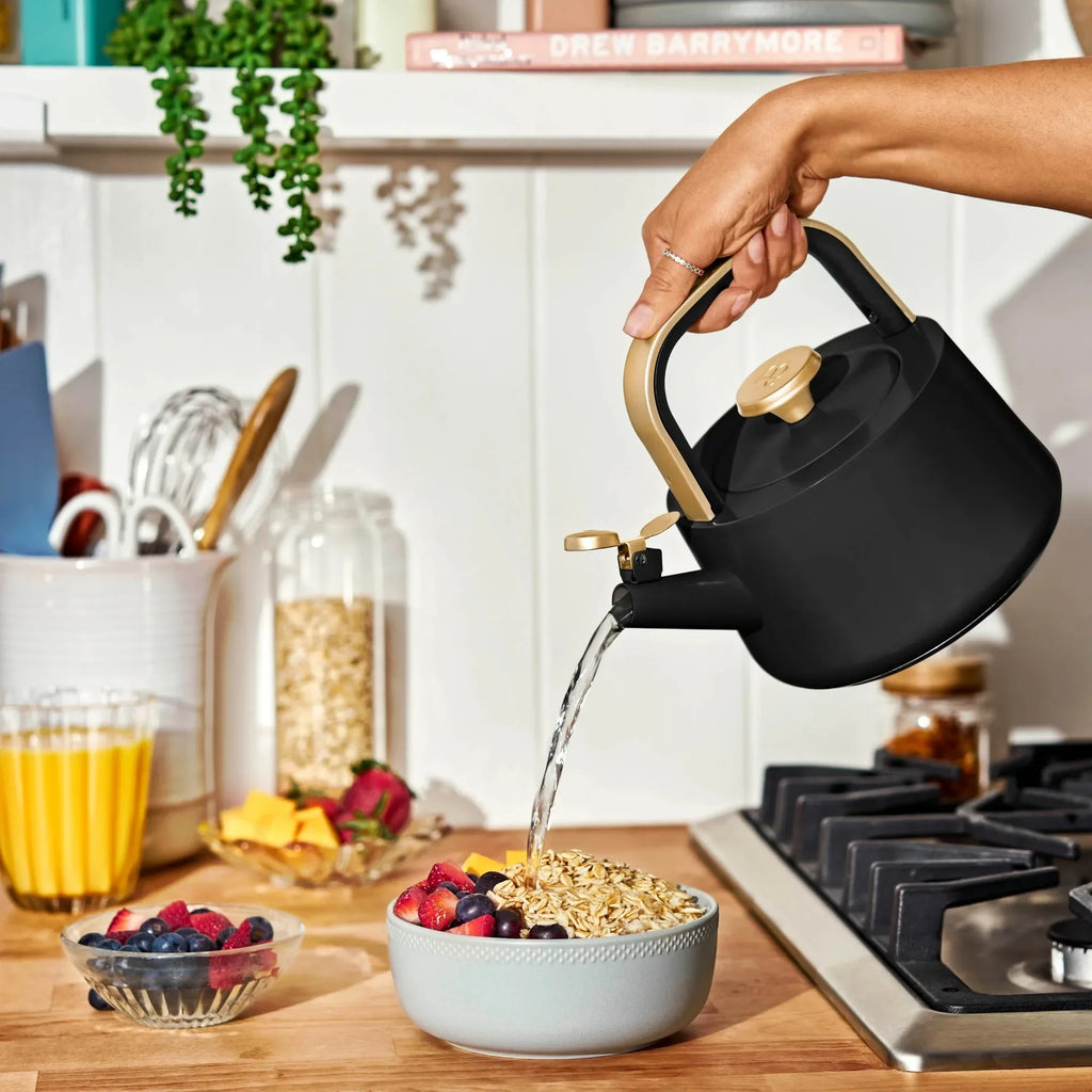 1.8L Black Ceramic Whistling Kettle