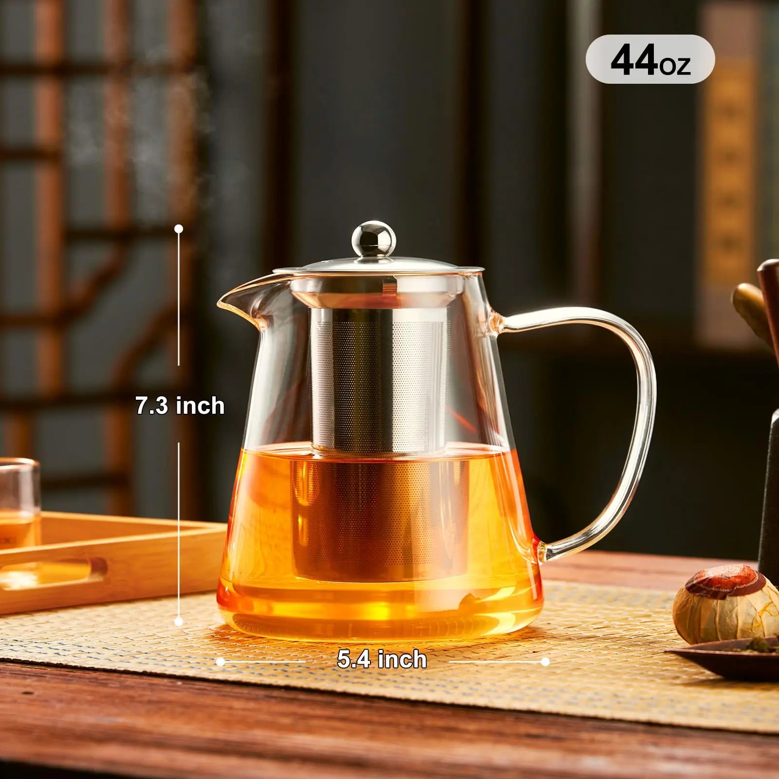 Glass Teapot with Stainless Infuser