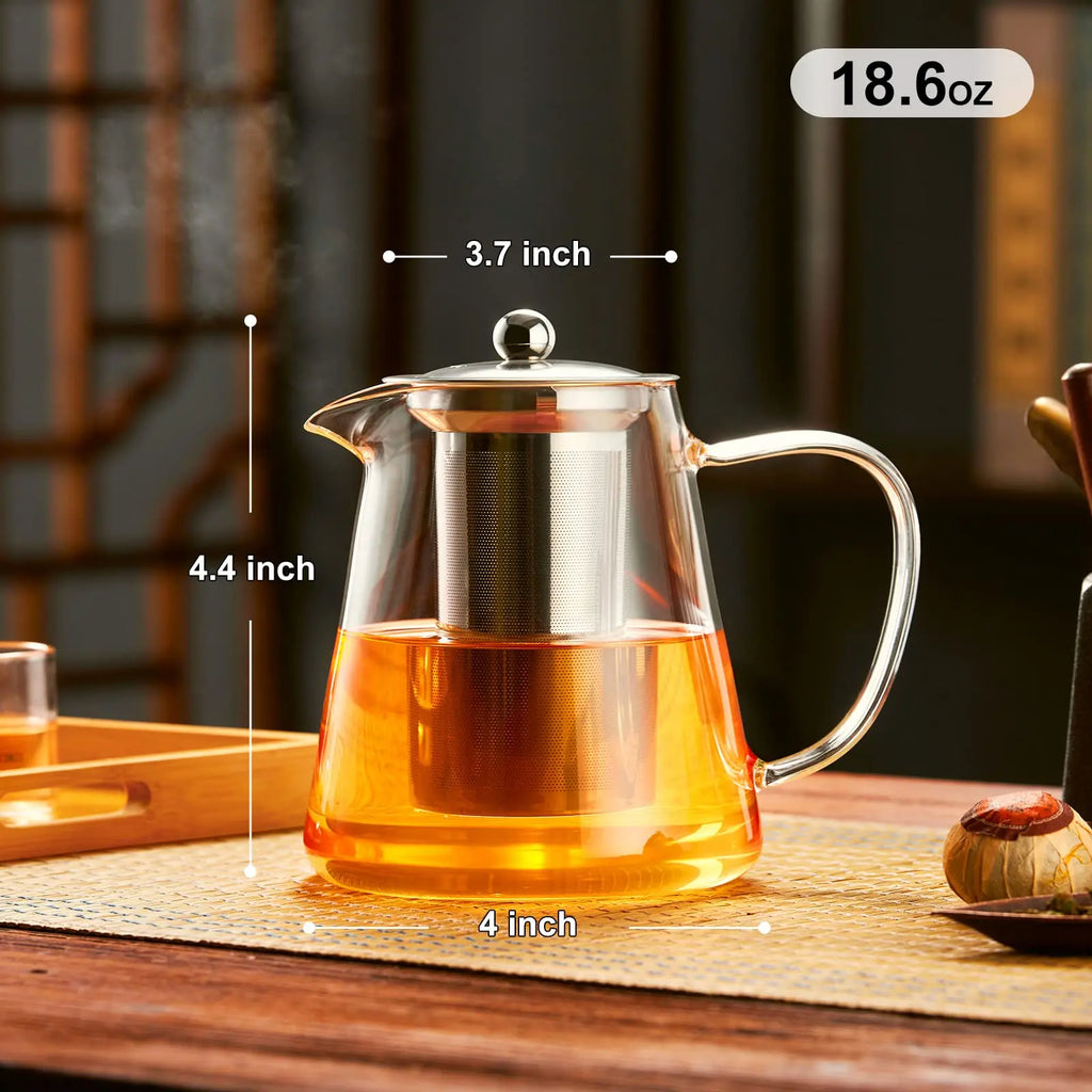 Glass Teapot with Stainless Infuser