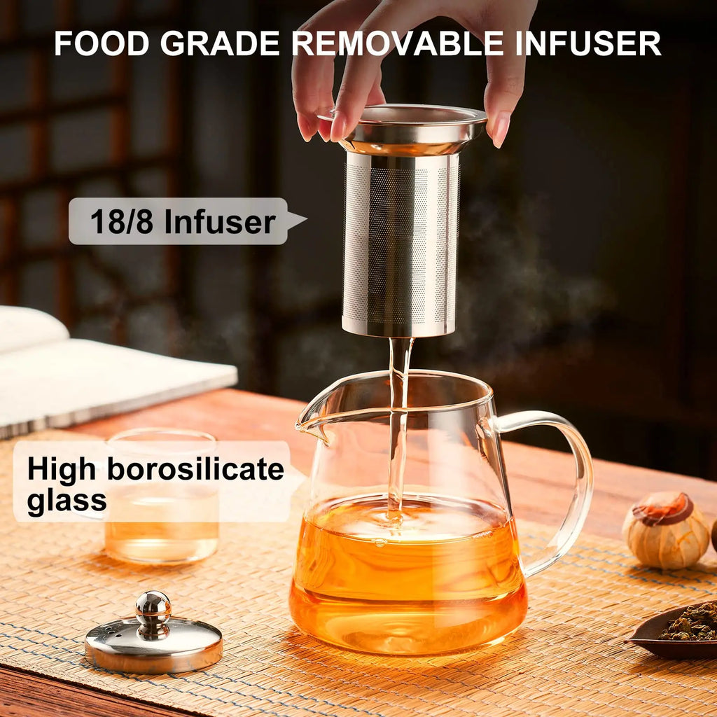 Glass Teapot with Stainless Infuser